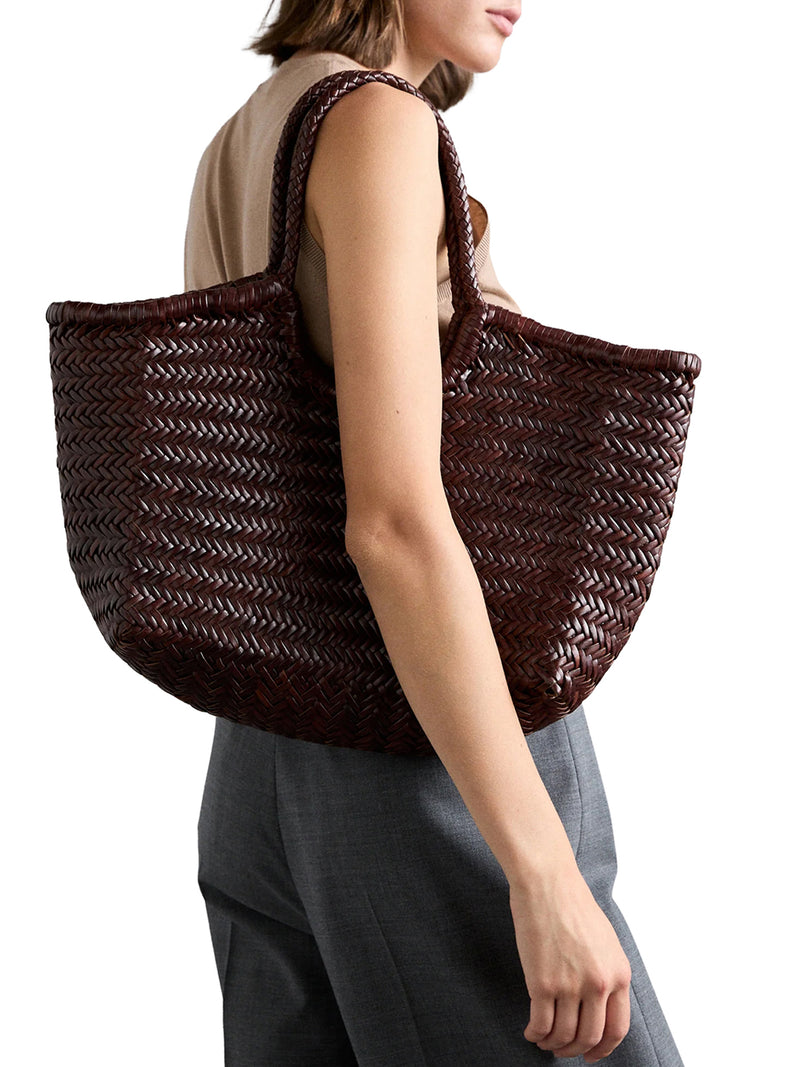 NANTUCKET BIG TOTE BAG IN WOVEN LEATHER