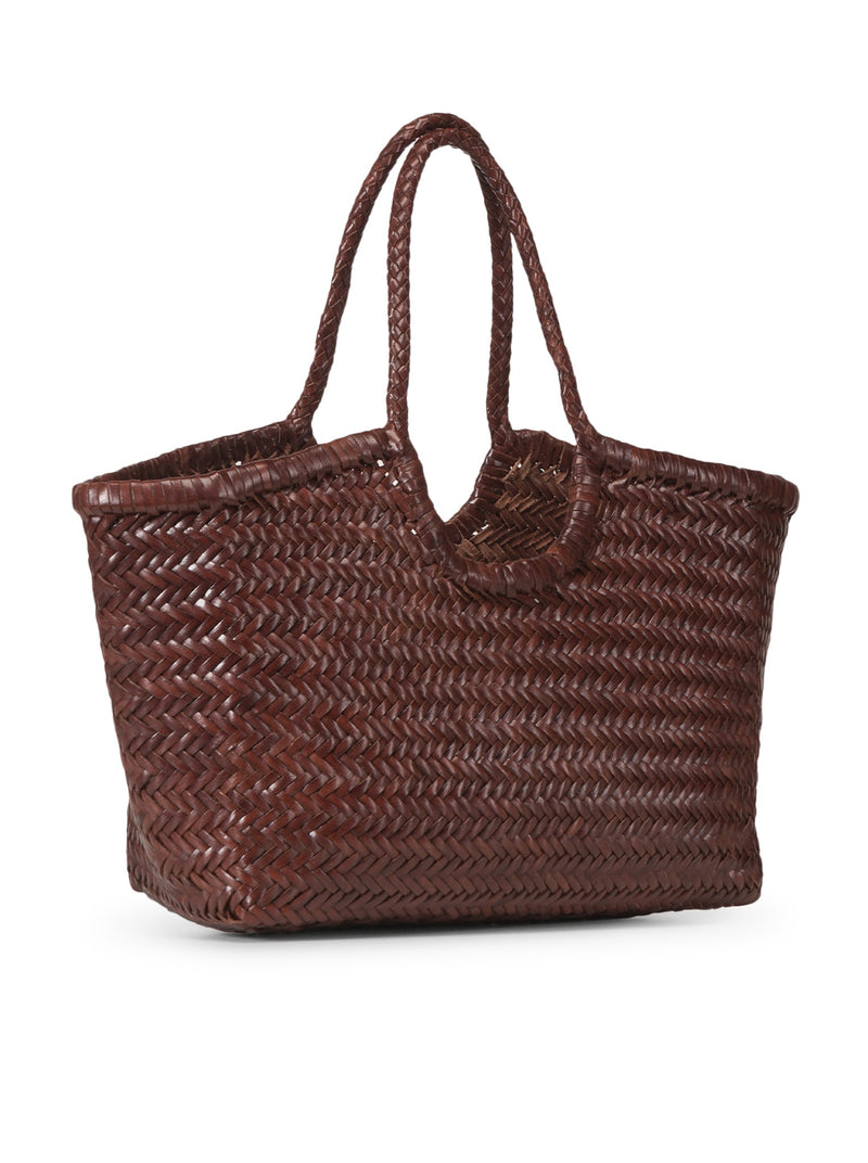 NANTUCKET BIG TOTE BAG IN WOVEN LEATHER