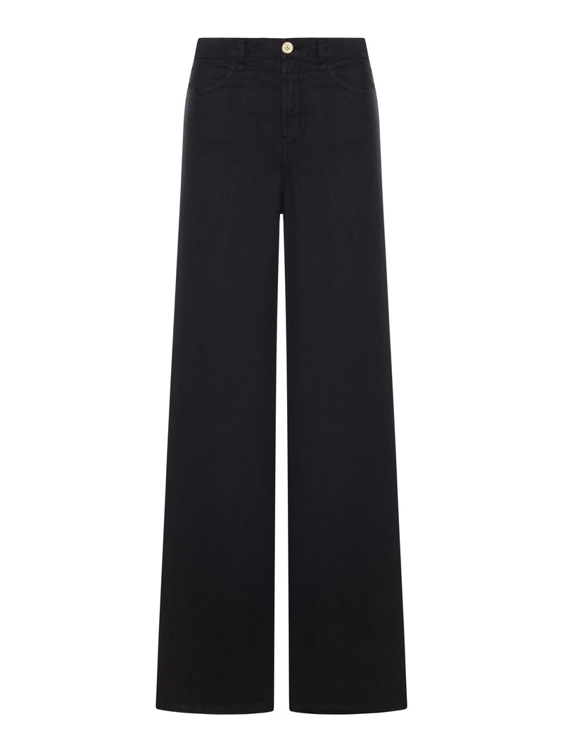 MARLENE BLACK COTTON TROUSERS
