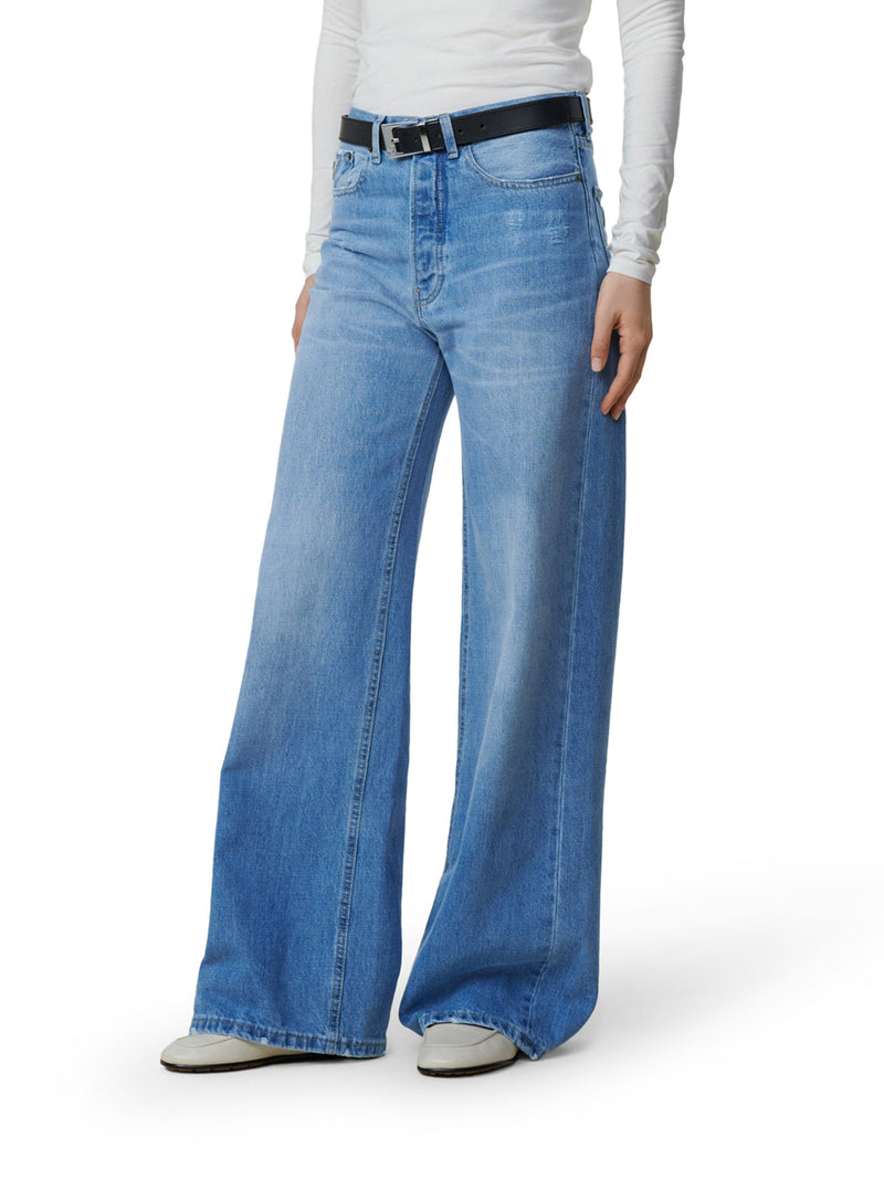 SKATER LOOSE WIDE LEG JEANS