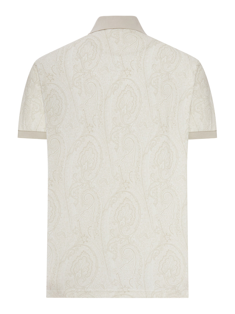 COTTON POLO SHIRT WITH ARNICA PATTERN