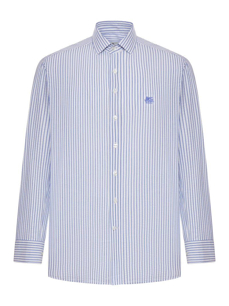 STRIPED SEERSUCKER COTTON SHIRT
