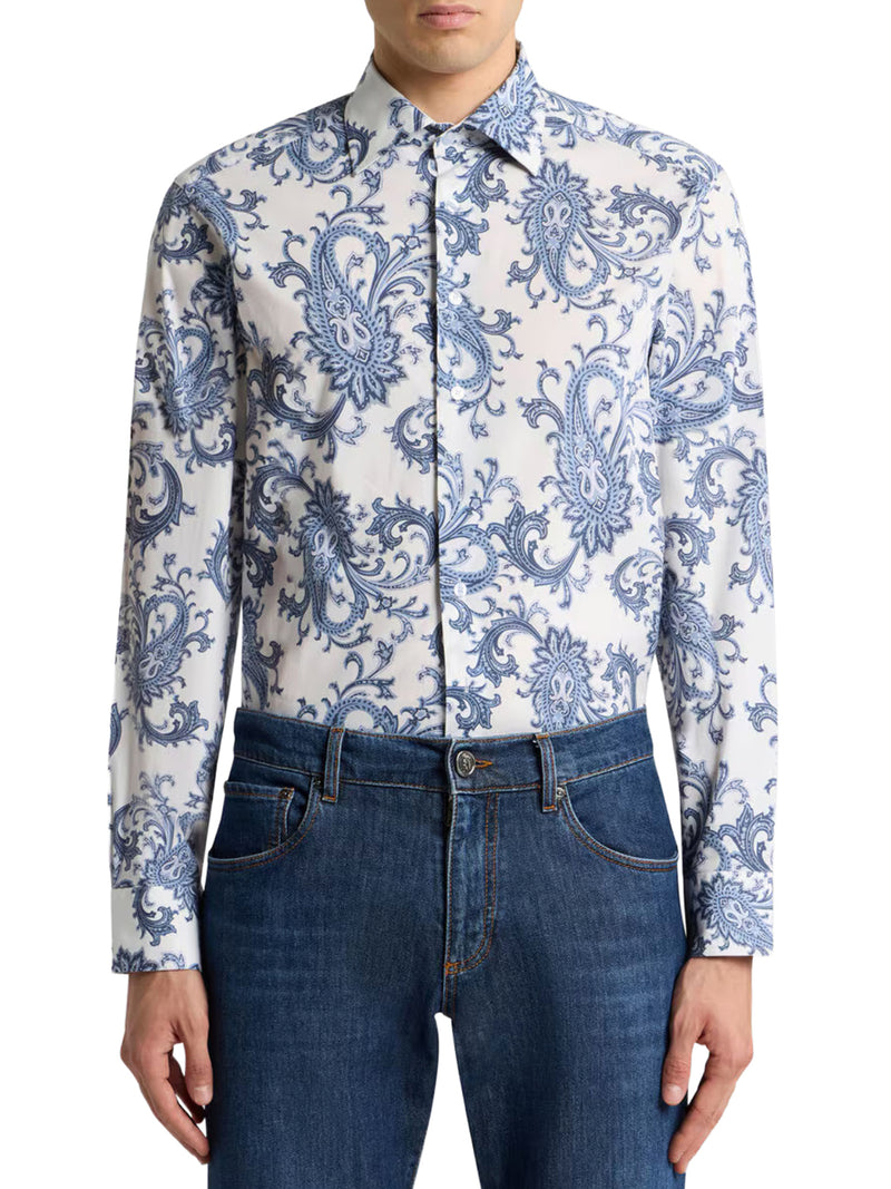 COTTON SHIRT WITH PAISLEY PATTERN