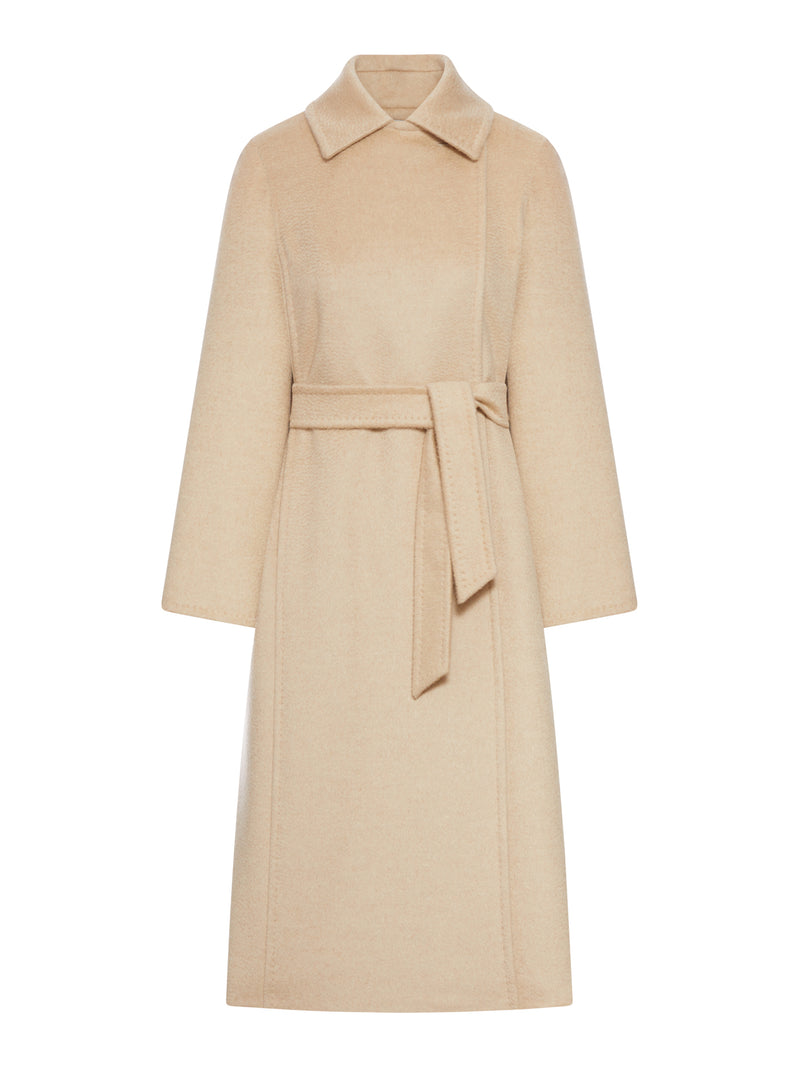 RICCIO CAMEL COAT WITH BELT