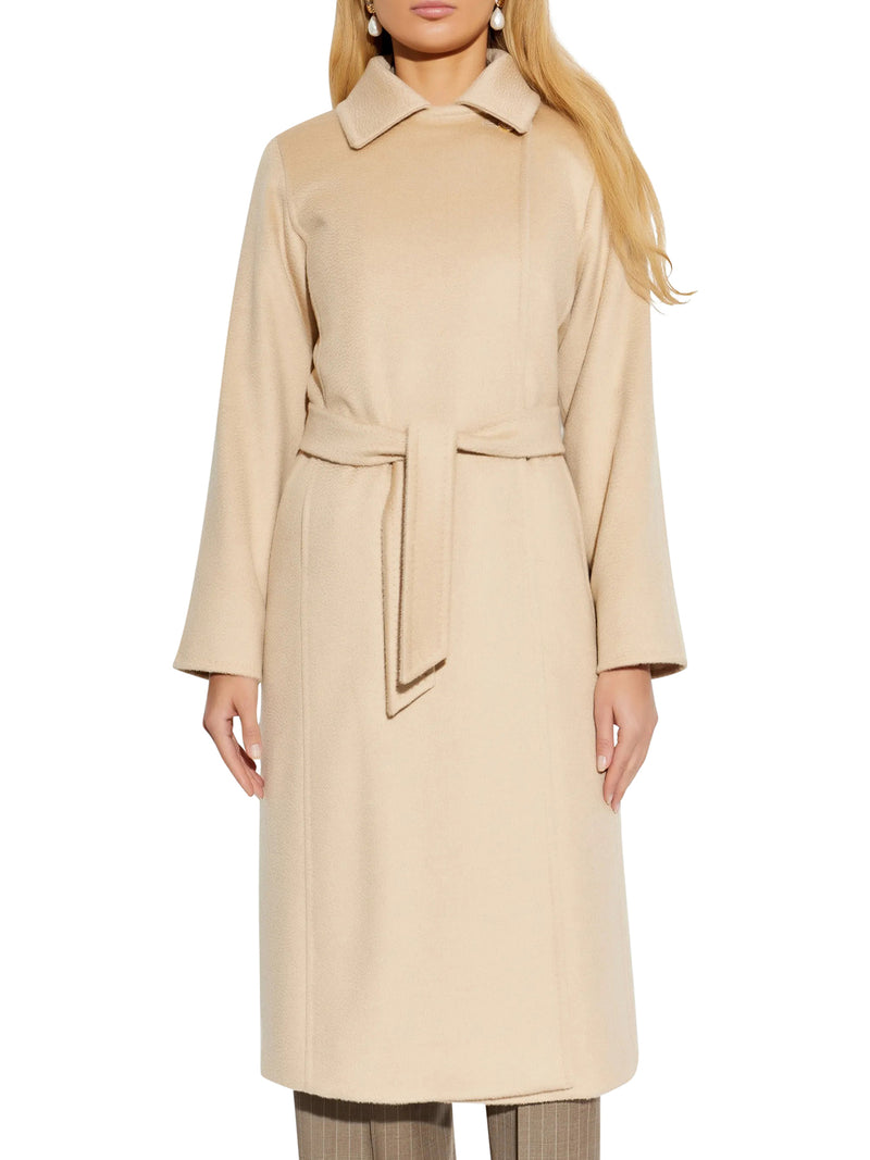 RICCIO CAMEL COAT WITH BELT