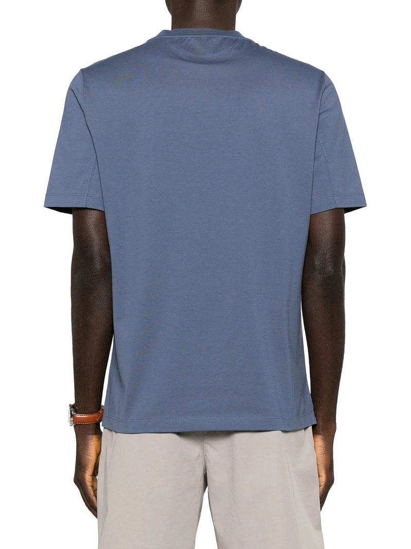 COTTON T-SHIRT WITH CONTRASTING LOGO PRINT