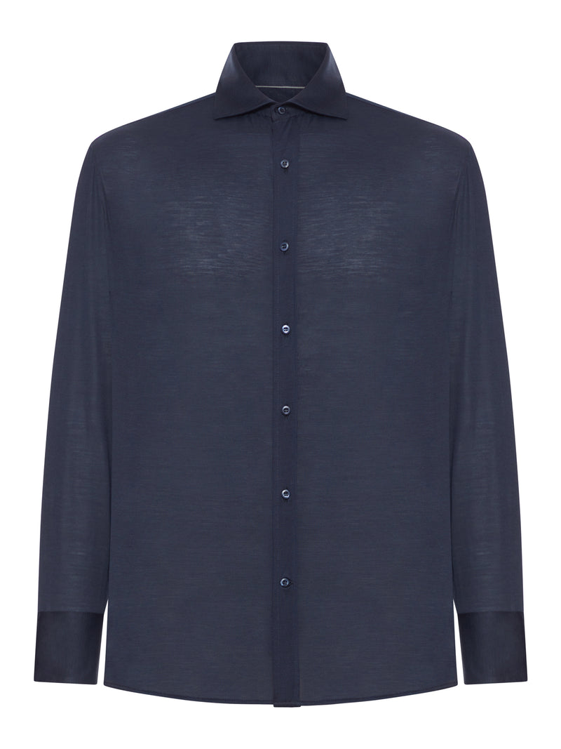 CLASSIC COTTON AND SILK BLEND SHIRT