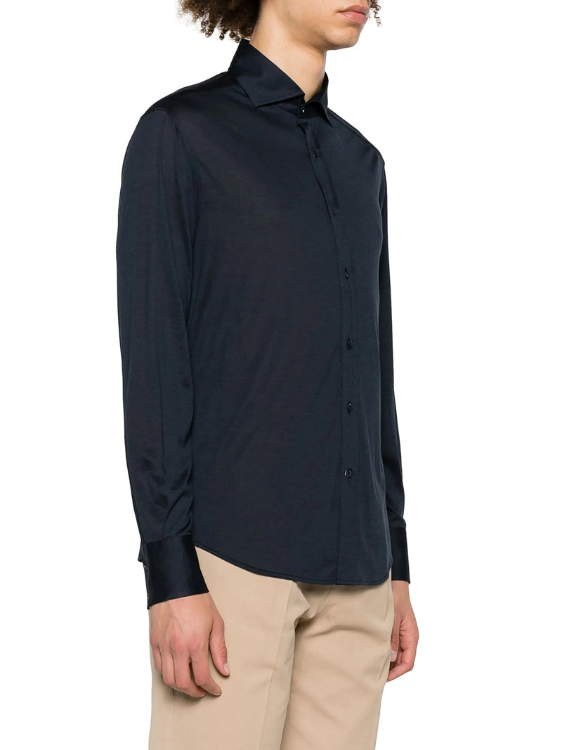 CLASSIC COTTON AND SILK BLEND SHIRT