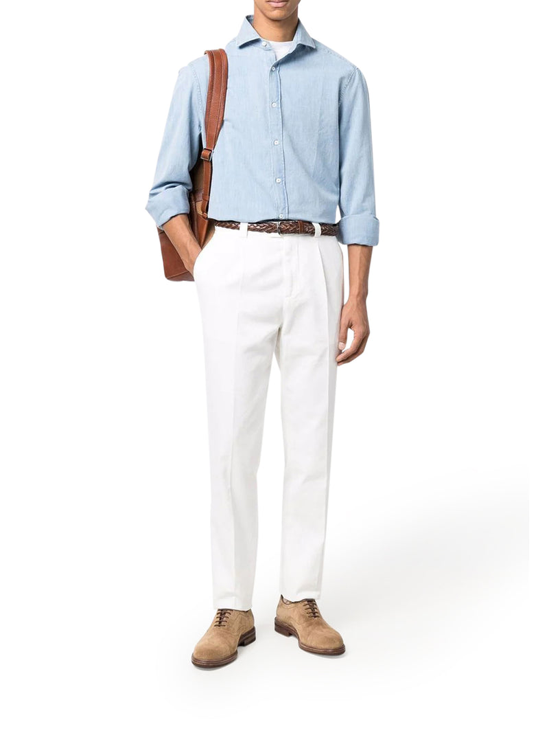 DYED TAILORED COTTON TROUSERS