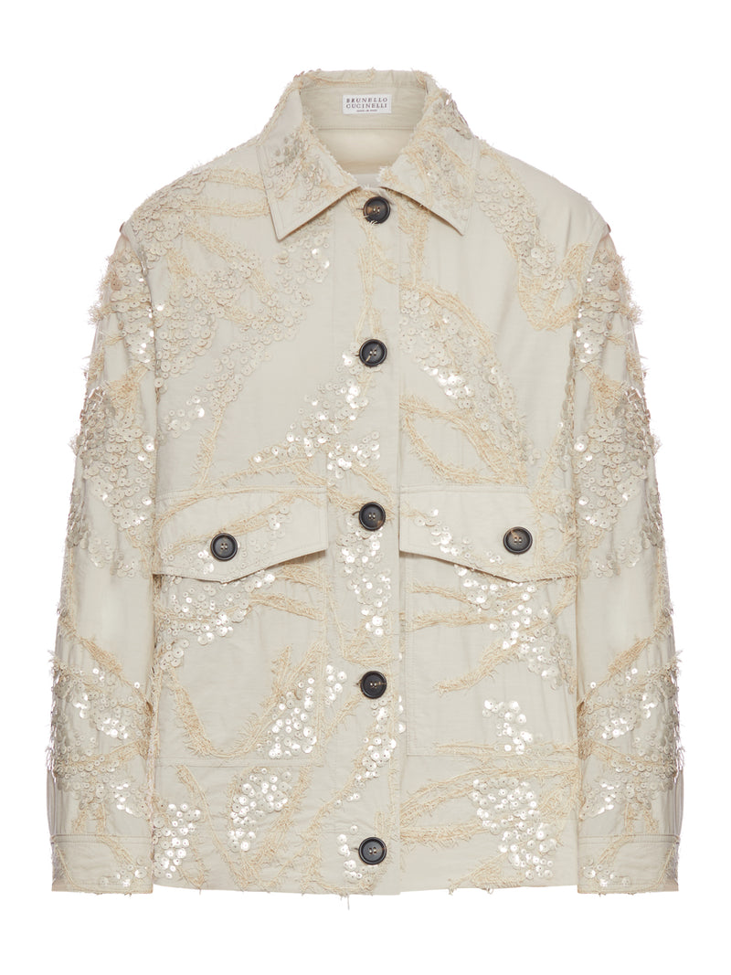 JACKET WITH EMBROIDERY AND SEQUINS