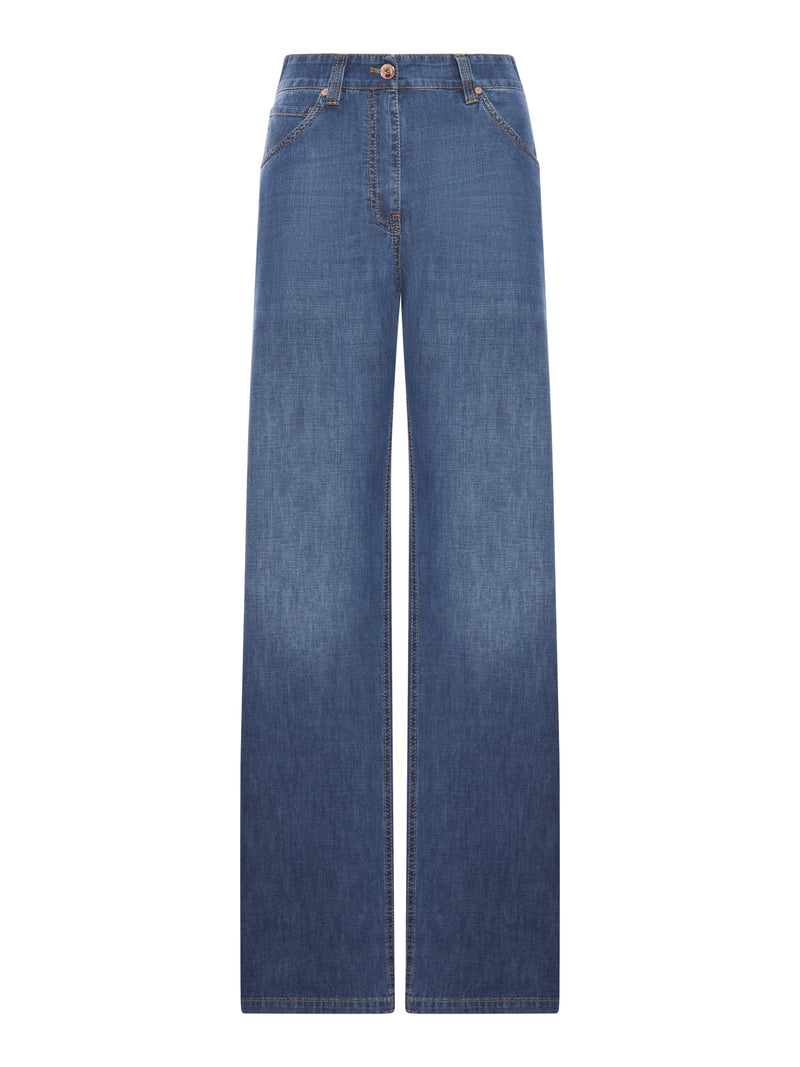 BAGGY LIGHTWEIGHT DENIM TROUSERS WITH FURNITURE