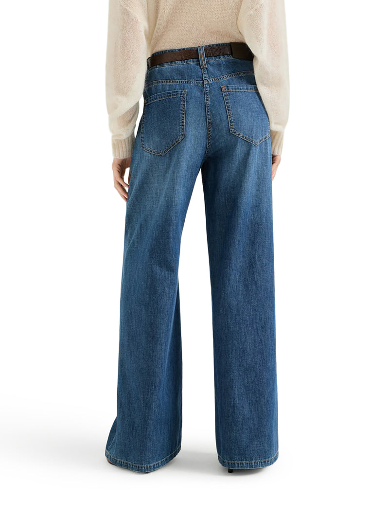 BAGGY LIGHTWEIGHT DENIM TROUSERS WITH FURNITURE