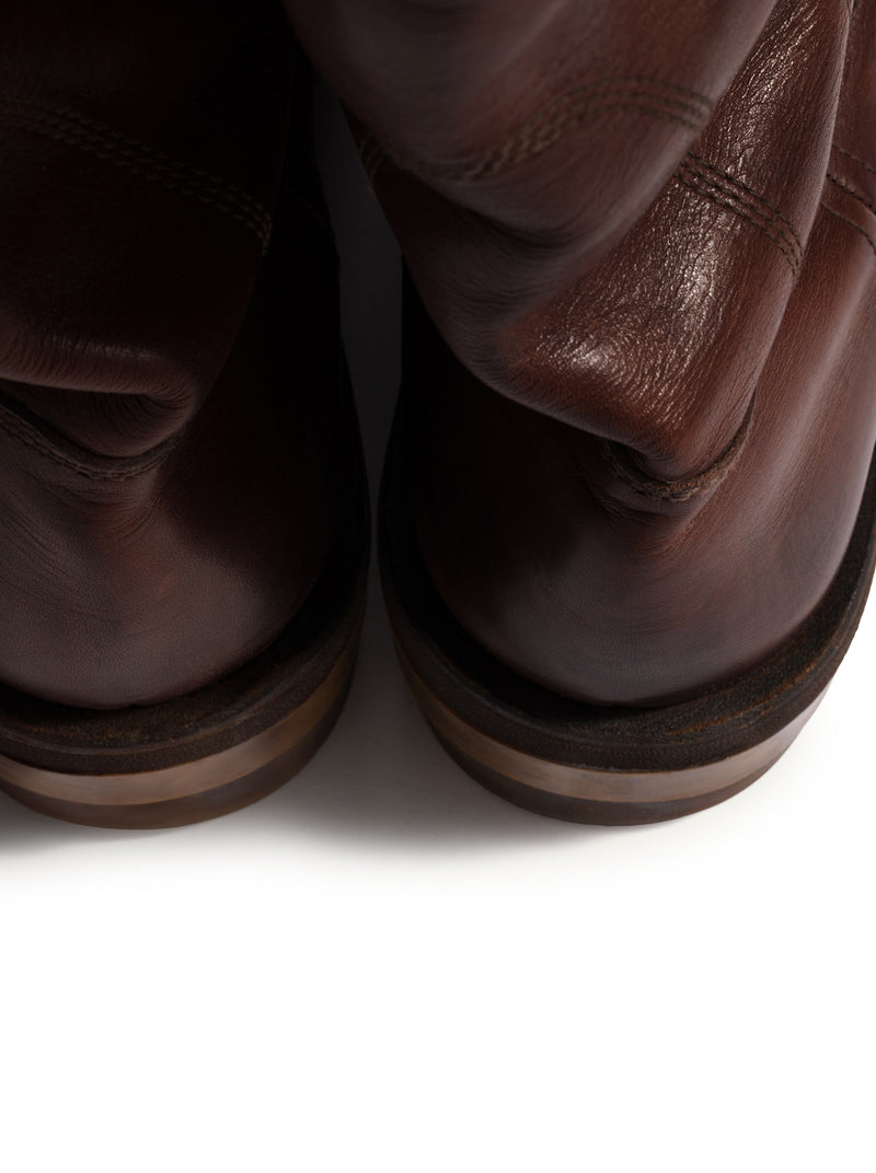 FOULE CALF LEATHER ANKLE BOOTS