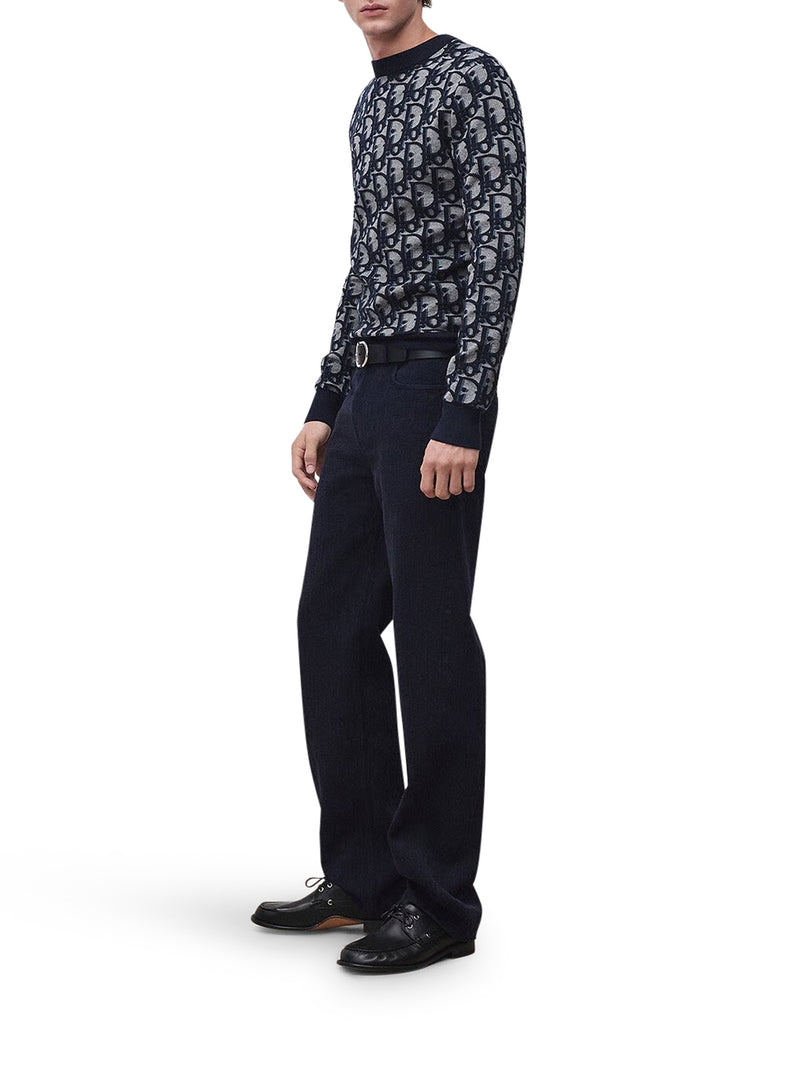 DIOR OBLIQUE JACQUARD SWEATER IN COTTON, WOOL AND SILK BLEND