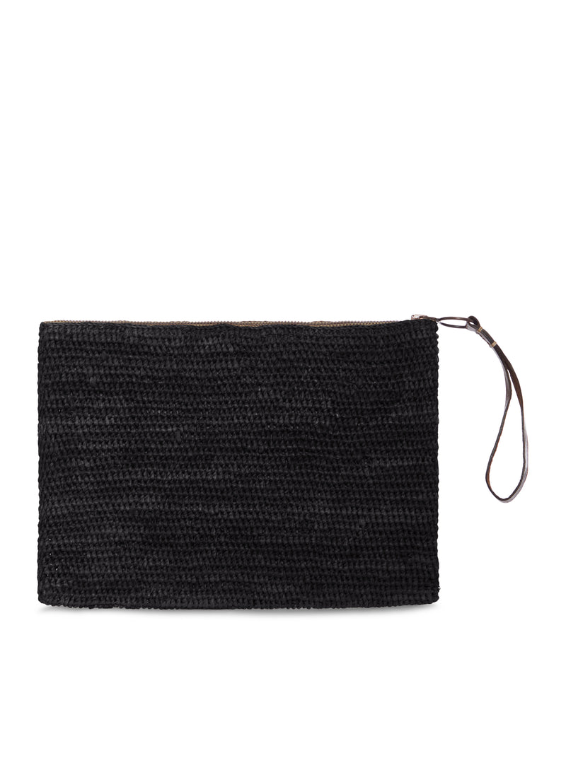 AMPY RAFFIA CLUTCH