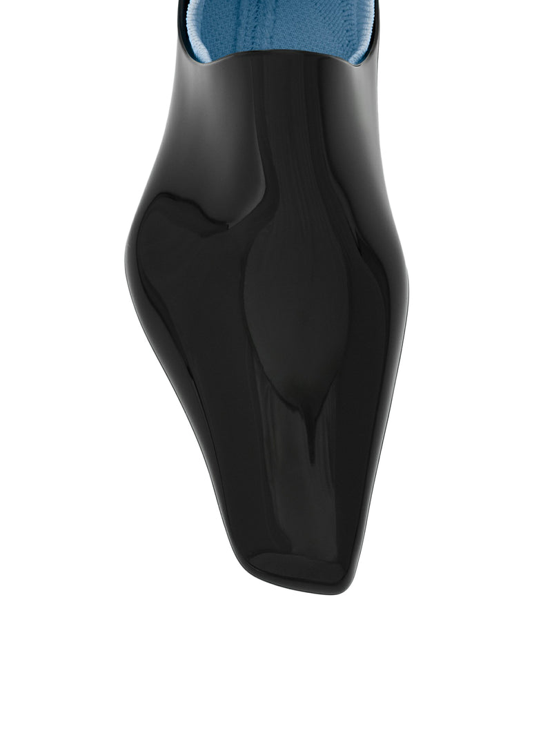 EMILY AQUA PVC ANKLE BOOTS