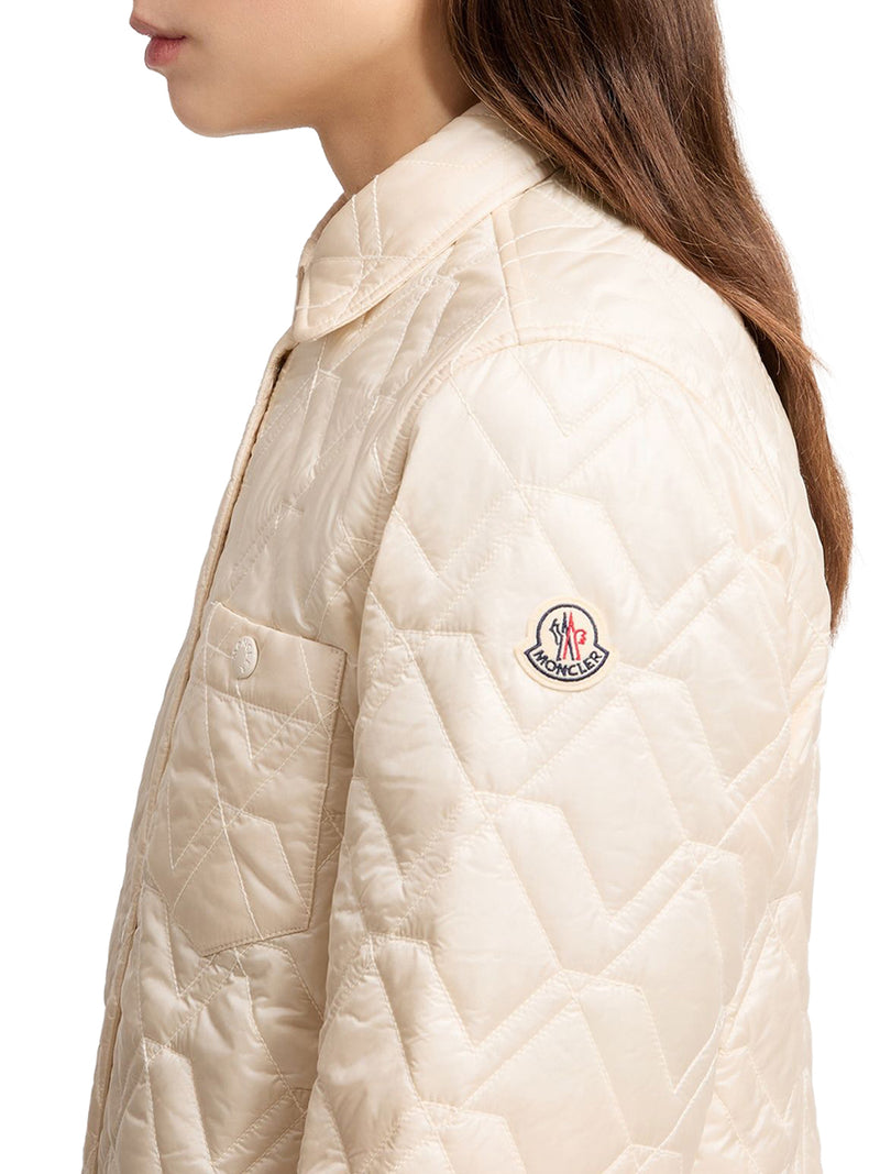 DIAMOND QUILTED PADDED SHIRT JACKET