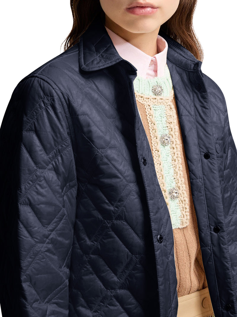 DIAMOND QUILTED PADDED SHIRT JACKET