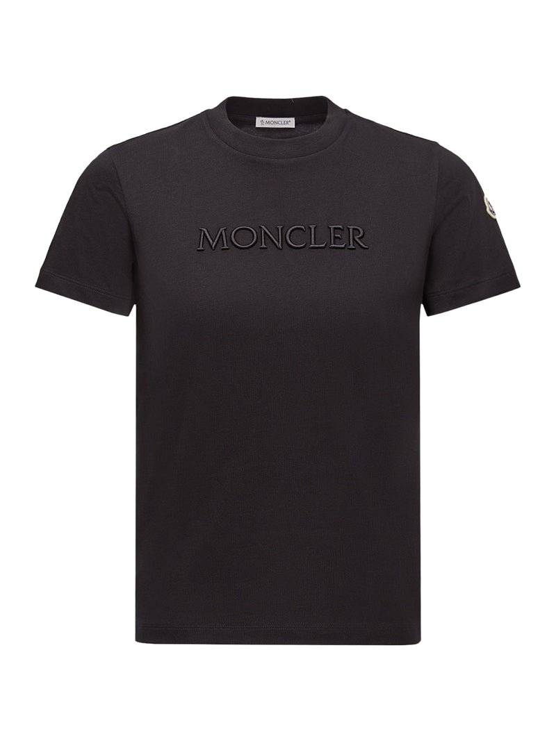 COTTON T-SHIRT WITH EMBROIDERED TONE-ON-TONE LOGO