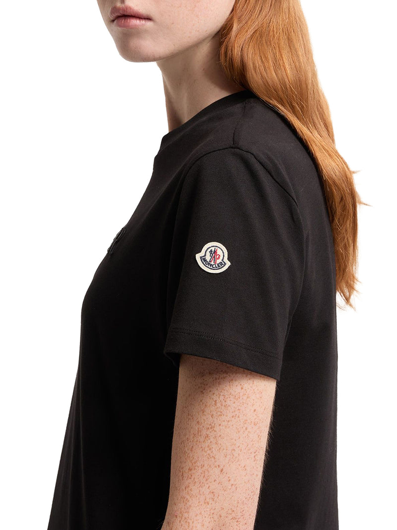 COTTON T-SHIRT WITH EMBROIDERED TONE-ON-TONE LOGO