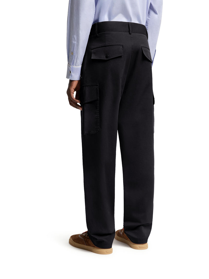 COTTON BLEND GABARDINE CARGO PANTS