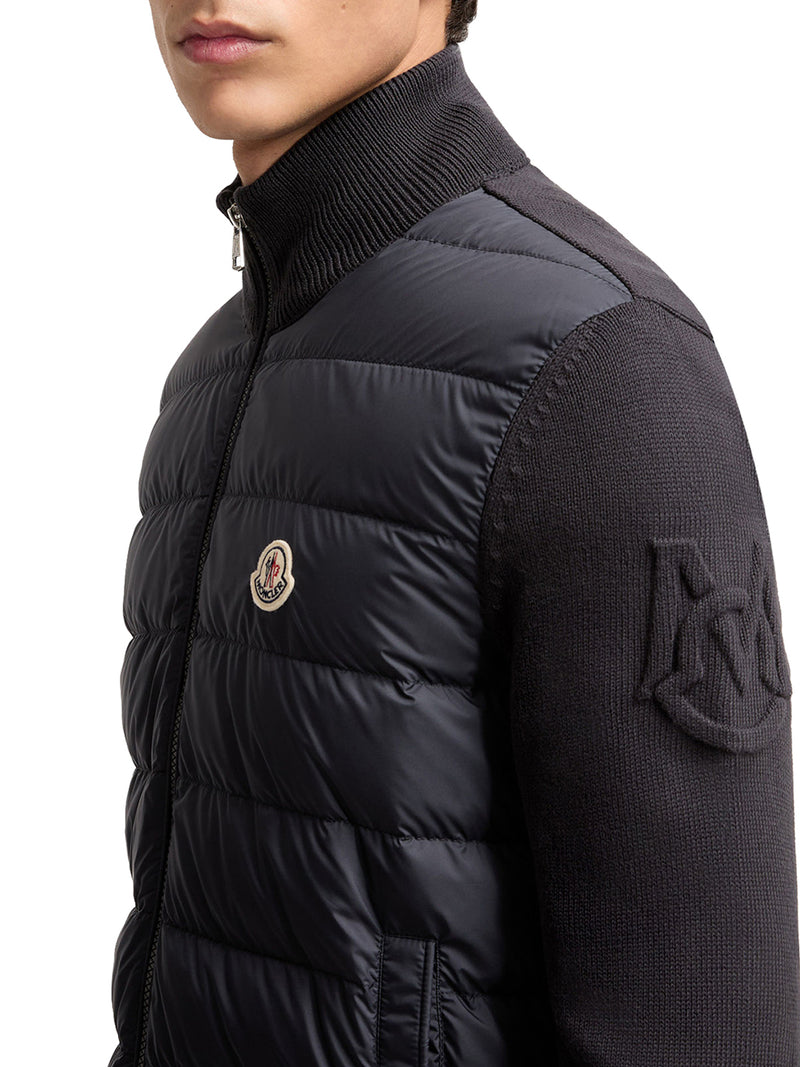 COTTON PADDED CARDIGAN WITH ZIP