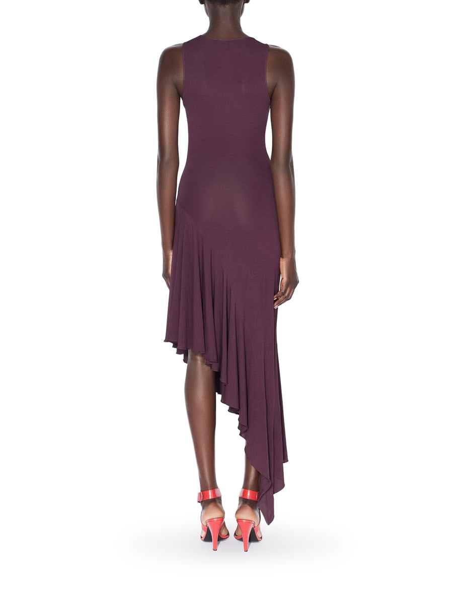the row asymmetrical dress The Row asymmetric-neckline Fringed Maxi Day Dress | Black