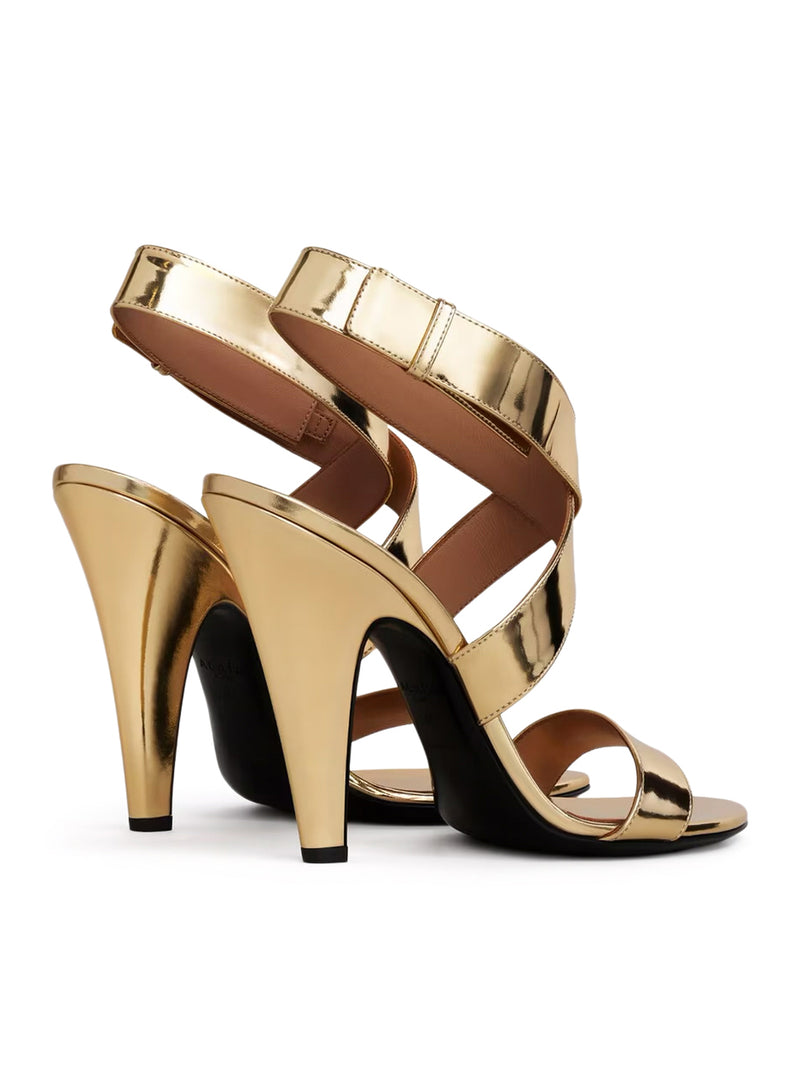 MIRROR-EFFECT SANDALS