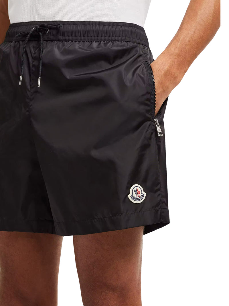 SWIMWEAR WITH LOGO PATCH