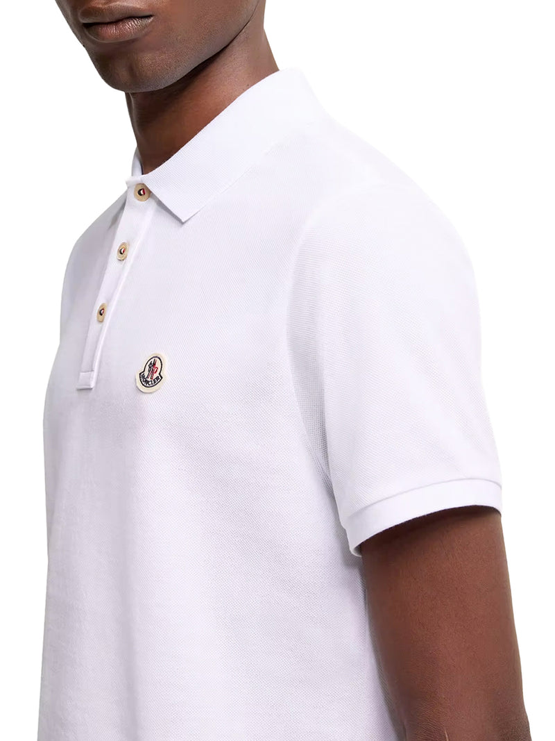 COTTON POLO SHIRT WITH LOGO PATCH