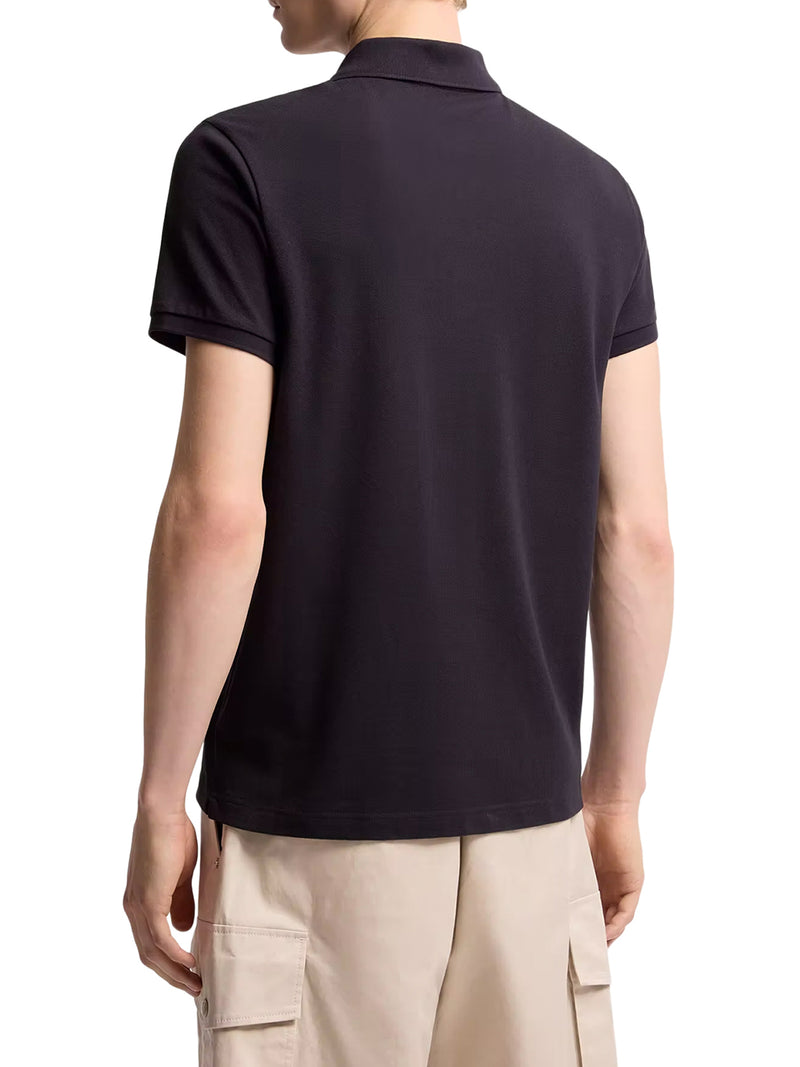 COTTON POLO SHIRT WITH LOGO PATCH