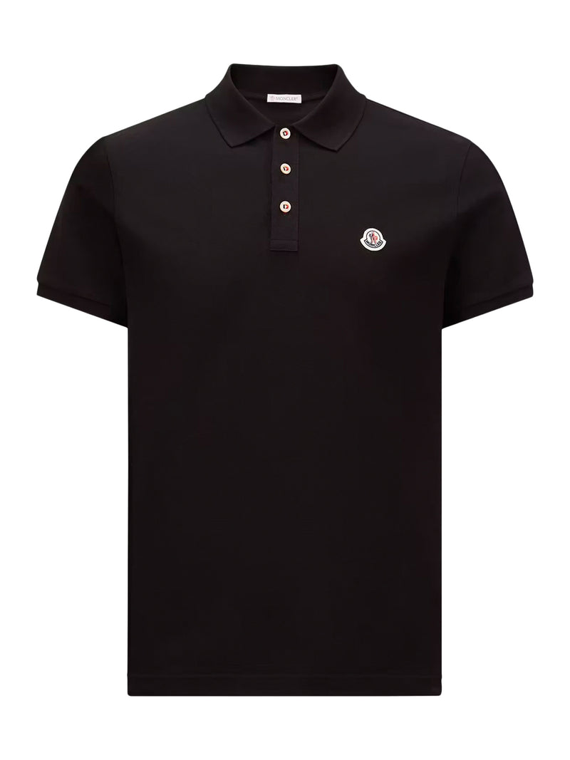 COTTON POLO SHIRT WITH LOGO PATCH