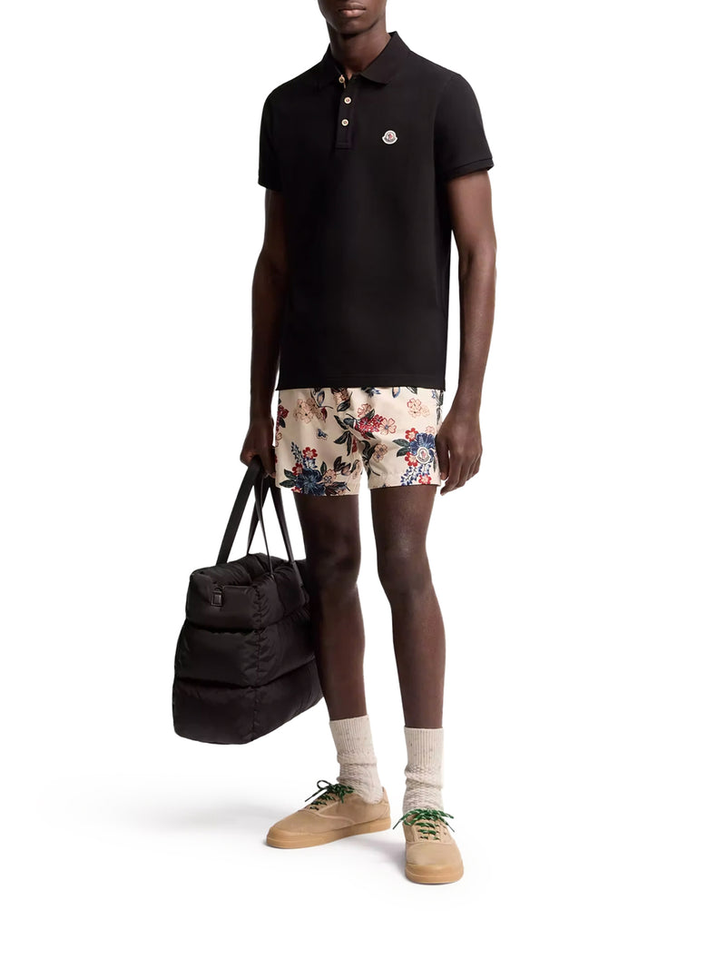 COTTON POLO SHIRT WITH LOGO PATCH