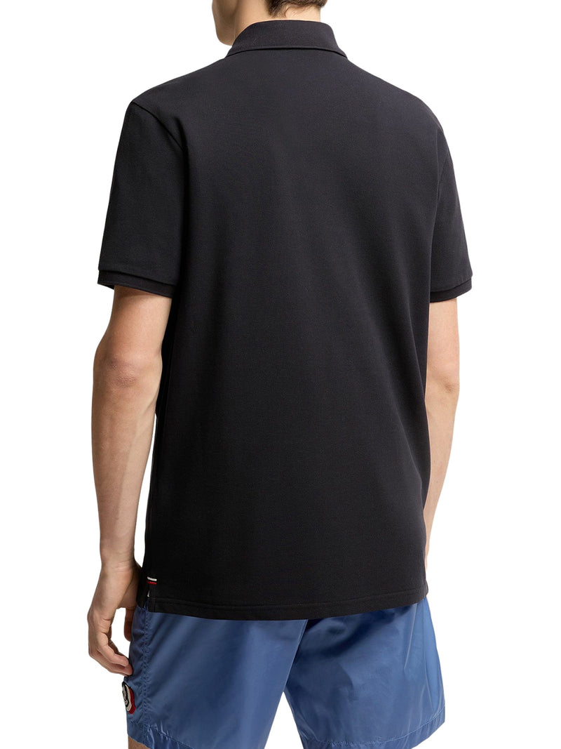 COTTON PIQUET POLO SHIRT WITH LOGO PATCH