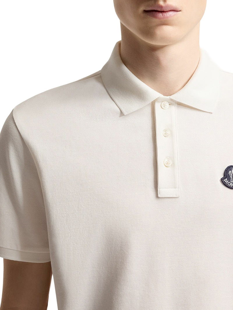 COTTON PIQUET POLO SHIRT WITH LOGO PATCH