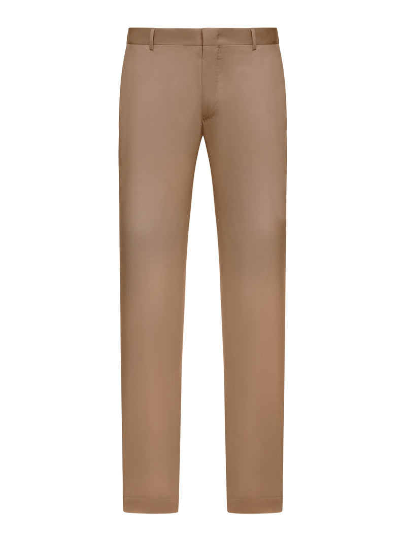 TAILORED COTTON BLEND TROUSERS