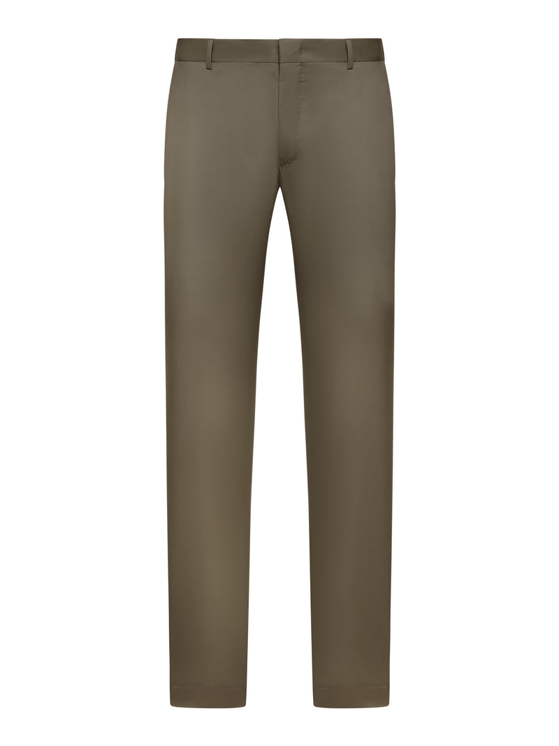 TAILORED COTTON BLEND TROUSERS