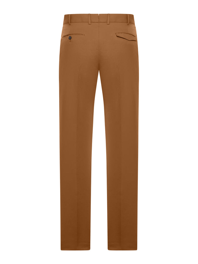 TAILORED TROUSERS IN LINEN AND COTTON BLEND