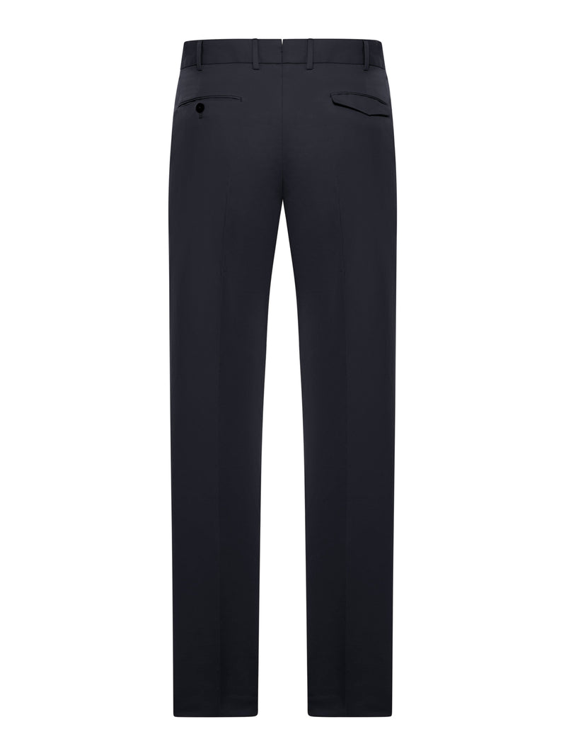 TAILORED TROUSERS IN LINEN AND COTTON BLEND