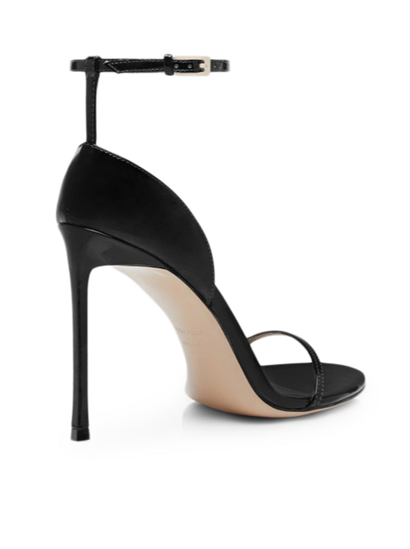 VERTIGO PATENT LEATHER SANDAL WITH ANKLE STRAP