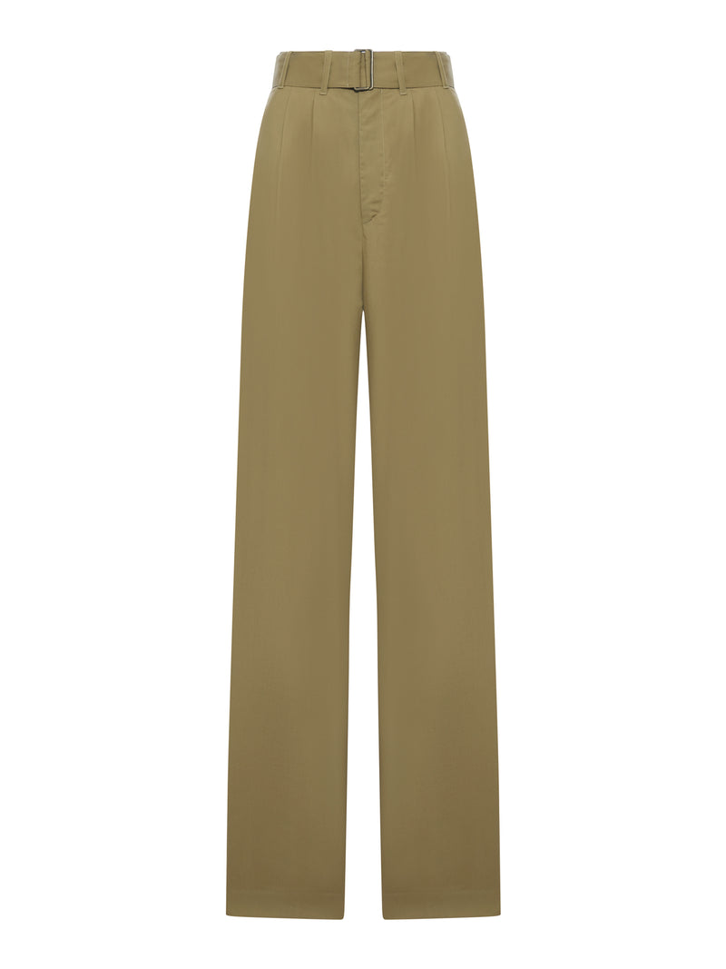 COLE WIDE-FIT TROUSERS IN ORGANIC COTTON POPLIN AND FLUID LYOCELL