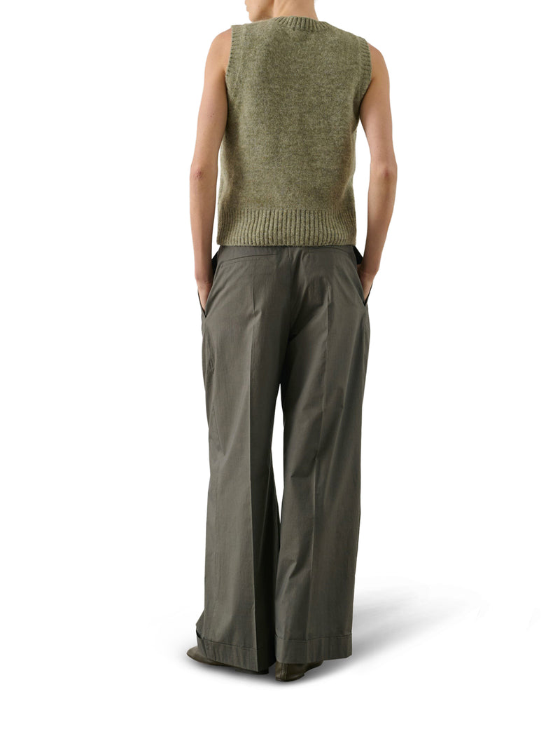WATSON POPLIN TROUSERS WITH PLEATS