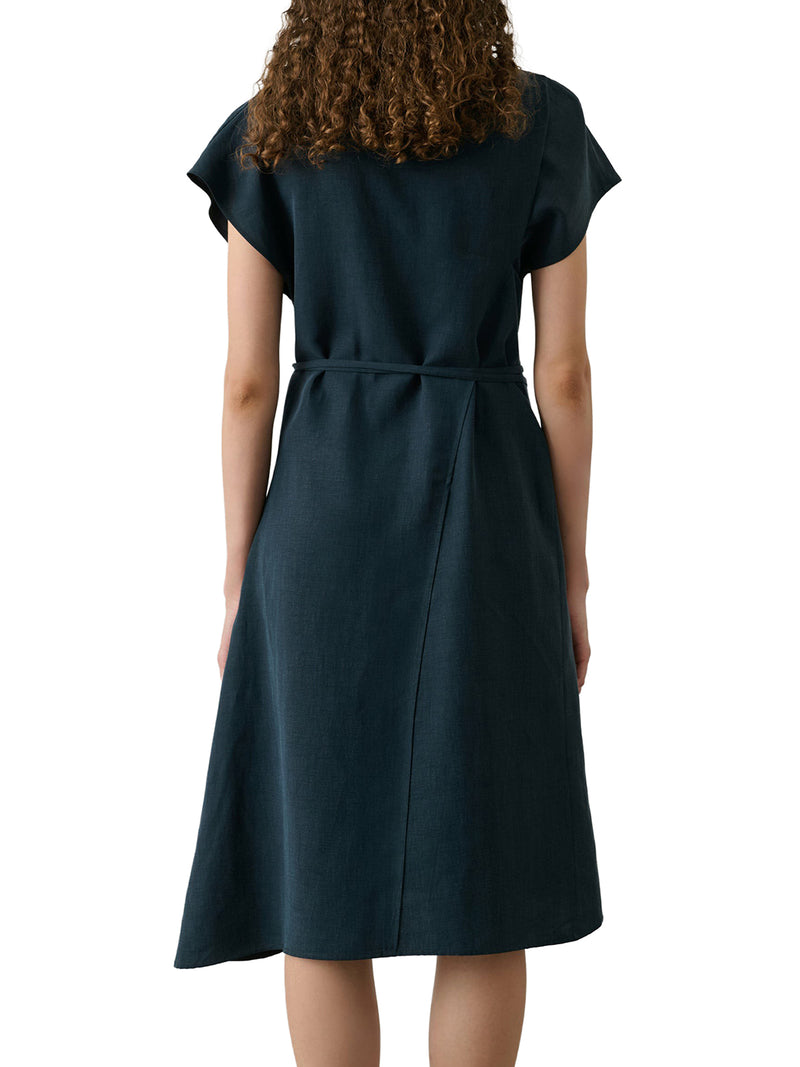 FELICIE MIDI DRESS IN LYOCELL AND LINEN