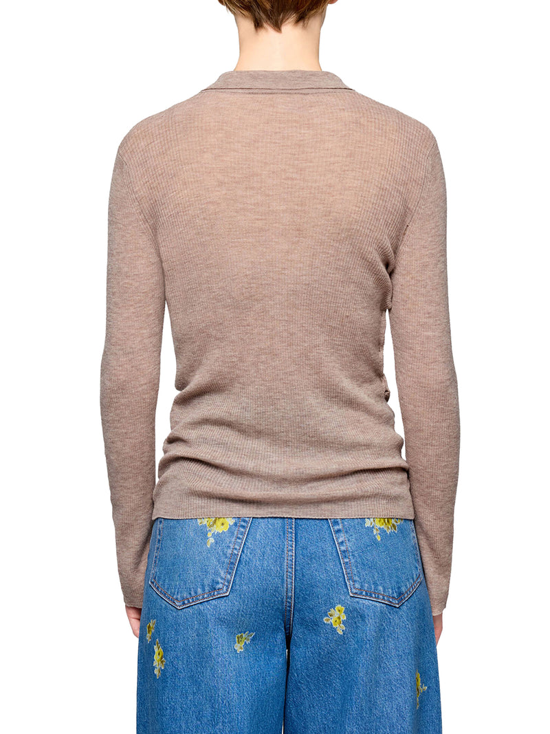 SEMI-TRANSPARENT WOOL POLO