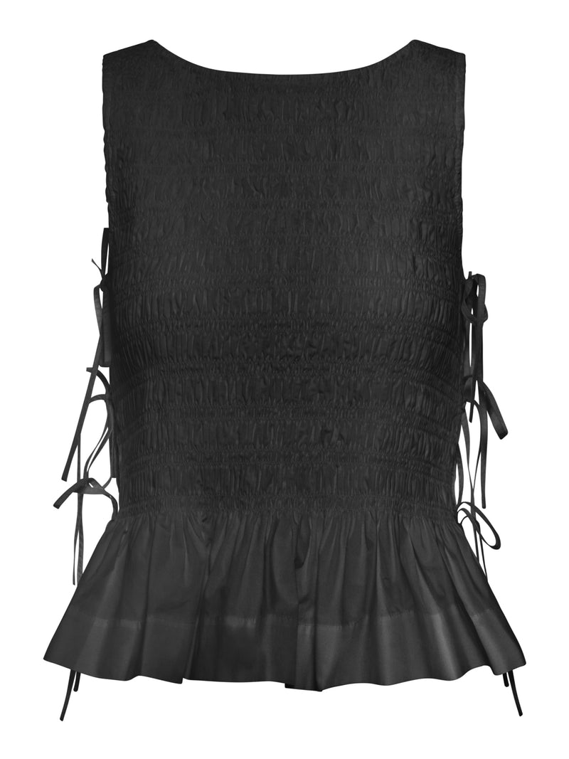 BLACK COTTON TOP WITH LAYERS