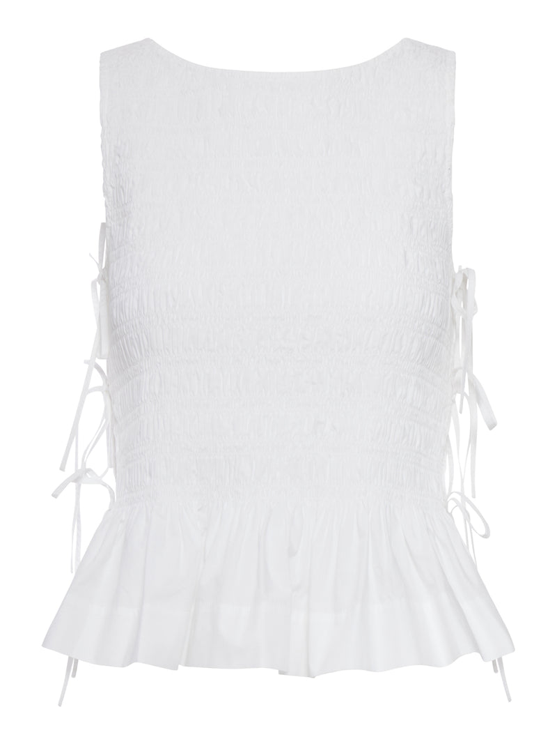 WHITE COTTON TOP WITH LAYERS