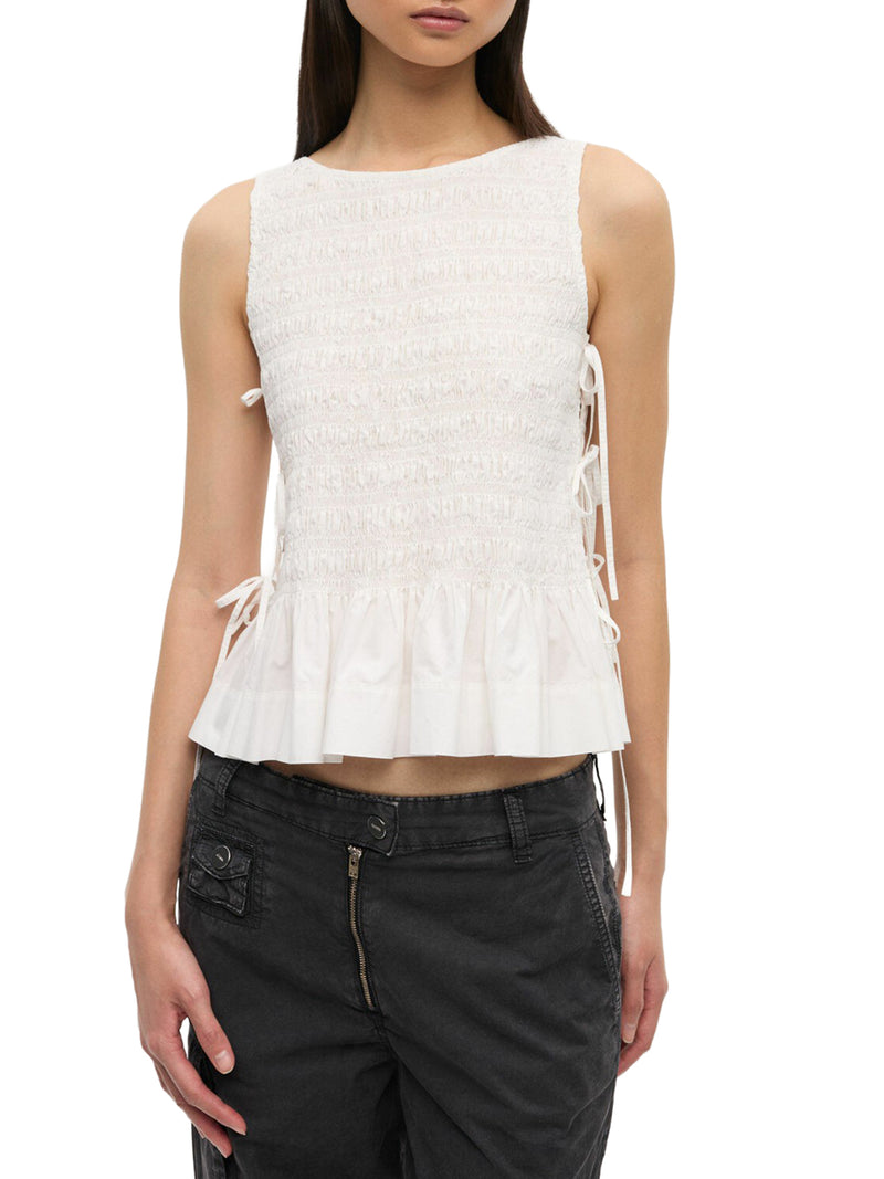 WHITE COTTON TOP WITH LAYERS