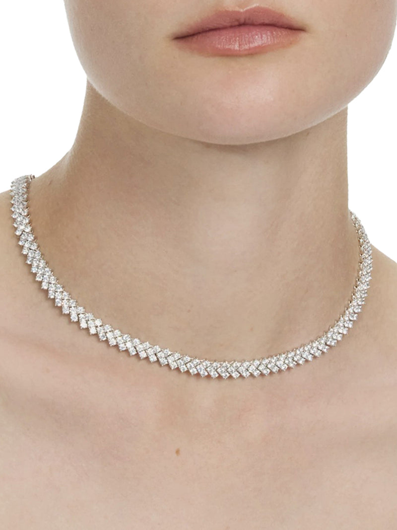 SILVER CRYSTAL NECKLACE