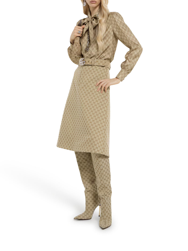 PRINTED SILK TWILL SHIRT