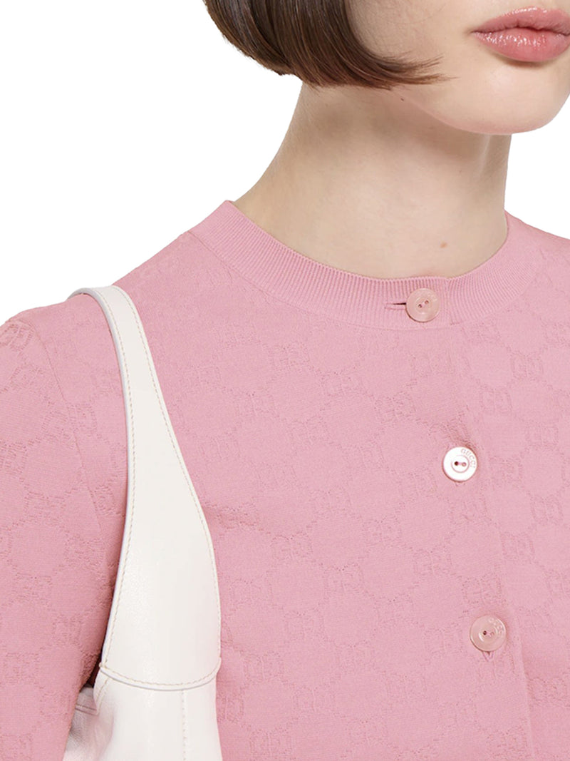 CARDIGAN IN FINE GG JACQUARD FABRIC